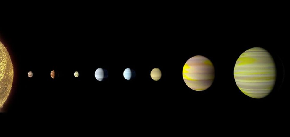 NASA descobre sistema solar com 8 planetas